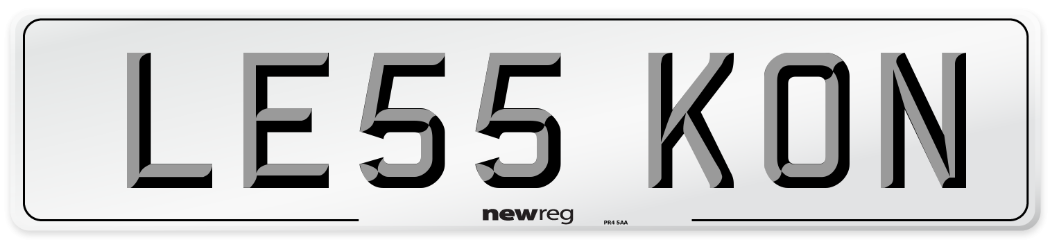LE55 KON Number Plate from New Reg